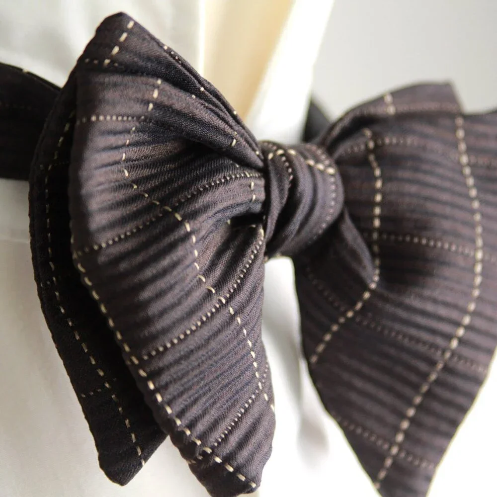 Men's Self-tied Bow Tie Big Butterfly Bow‎ tie 100%silk Textured S715